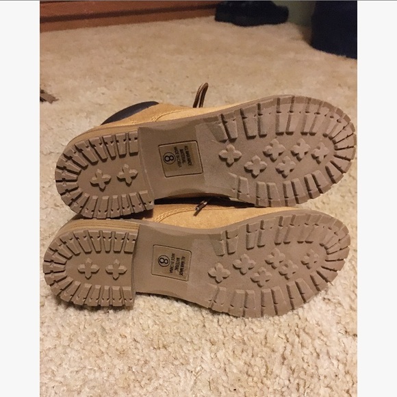 Soda Work Boot Style Suede Ankle Boots - Picture 4 of 5